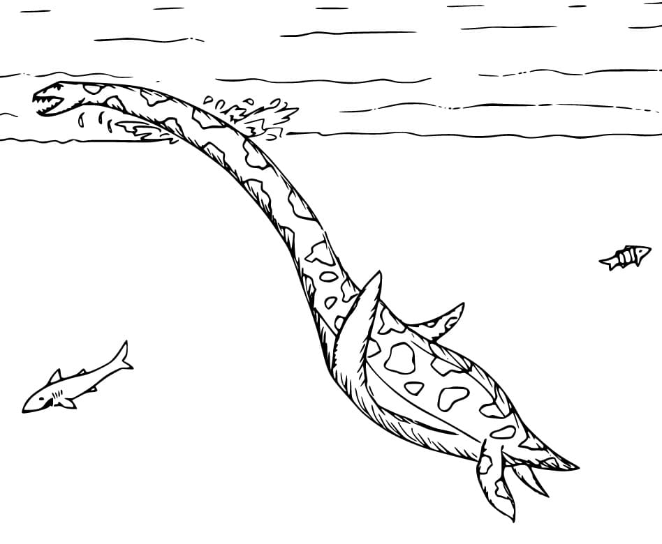 Plesiosaurus ui Värityskuva