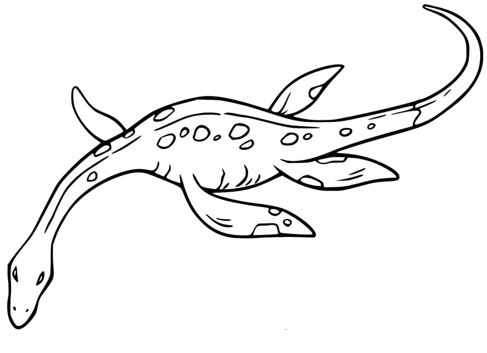 Plesiosaurus-uinti Värityskuva