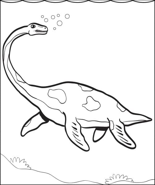 Plesiosaurus veden alla Värityskuva
