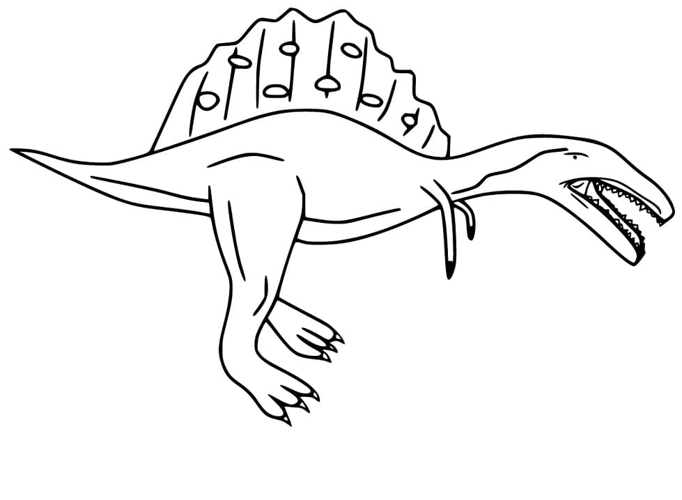 Ruma Spinosaurus Värityskuva