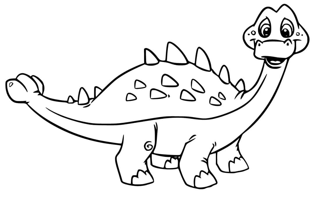 Sarjakuva Ankylosaurus Värityskuva