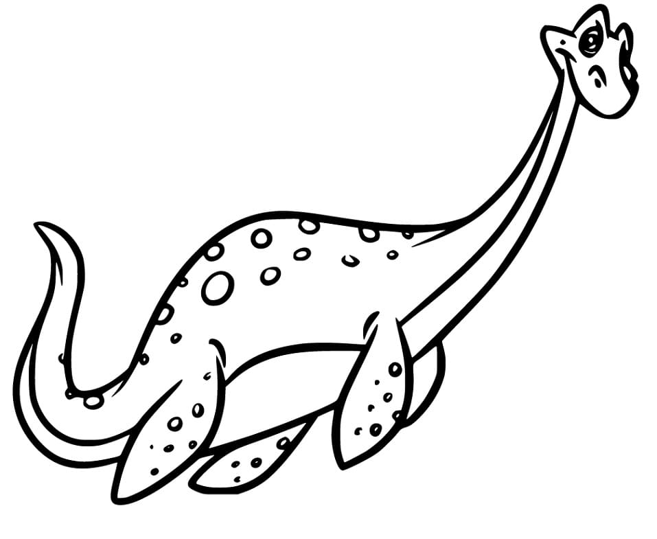 Sarjakuva plesiosaurus Värityskuva