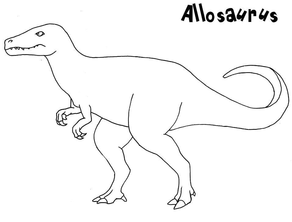 Yksinkertainen allosaurus Värityskuva