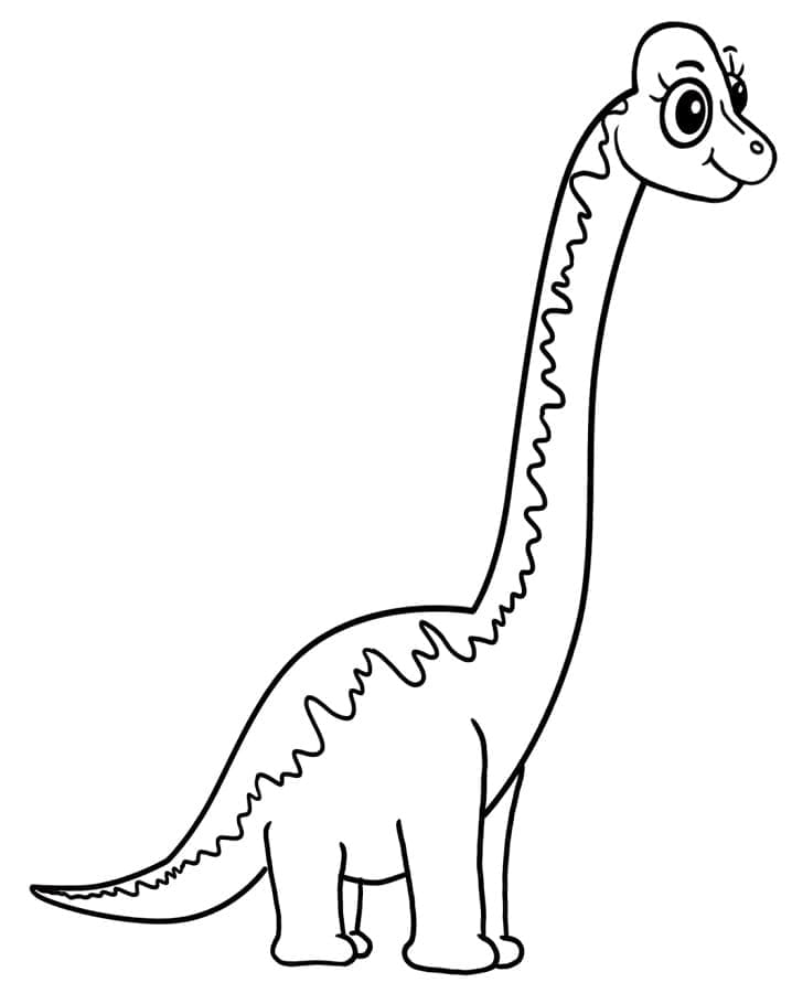 Söpö Brachiosaurus Värityskuva