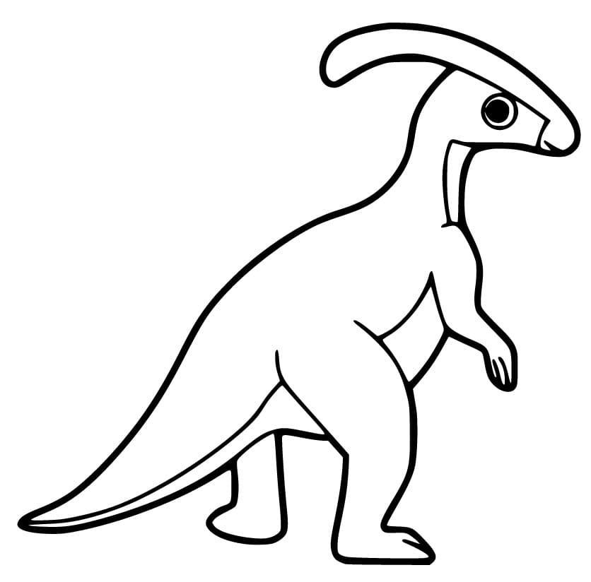 Söpö Parasaurolophus Värityskuva