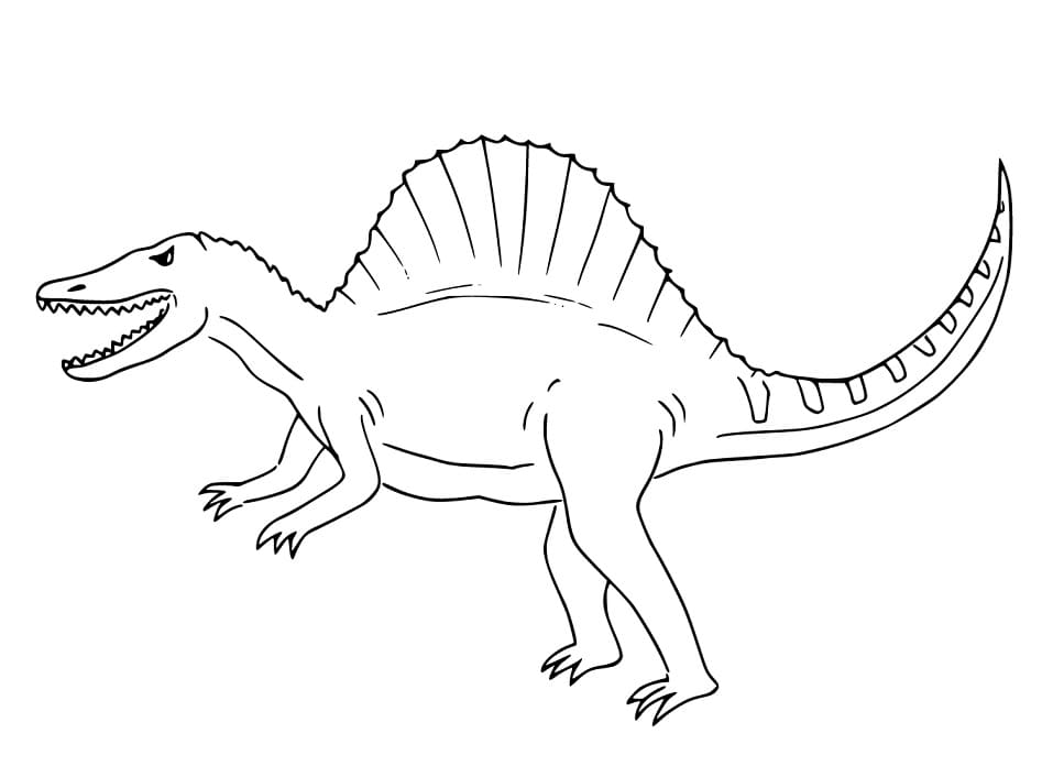 Spinosaurus 3 Värityskuva