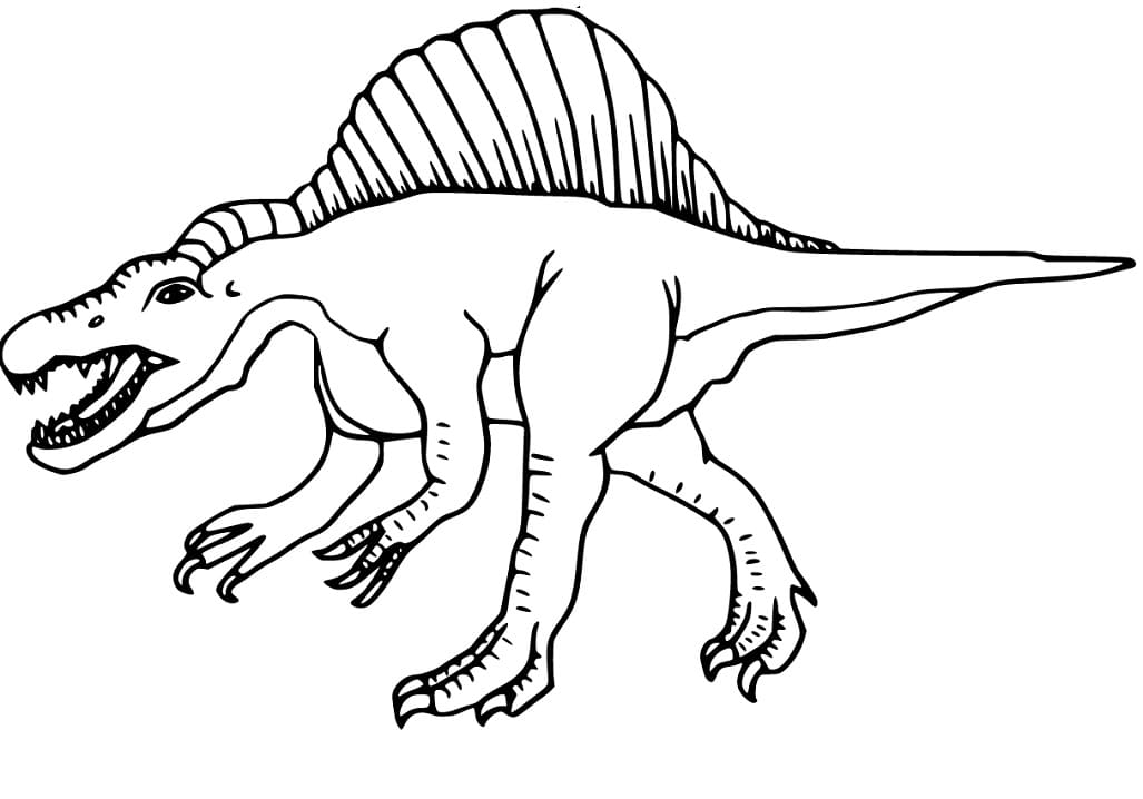 Spinosaurus 4 Värityskuva