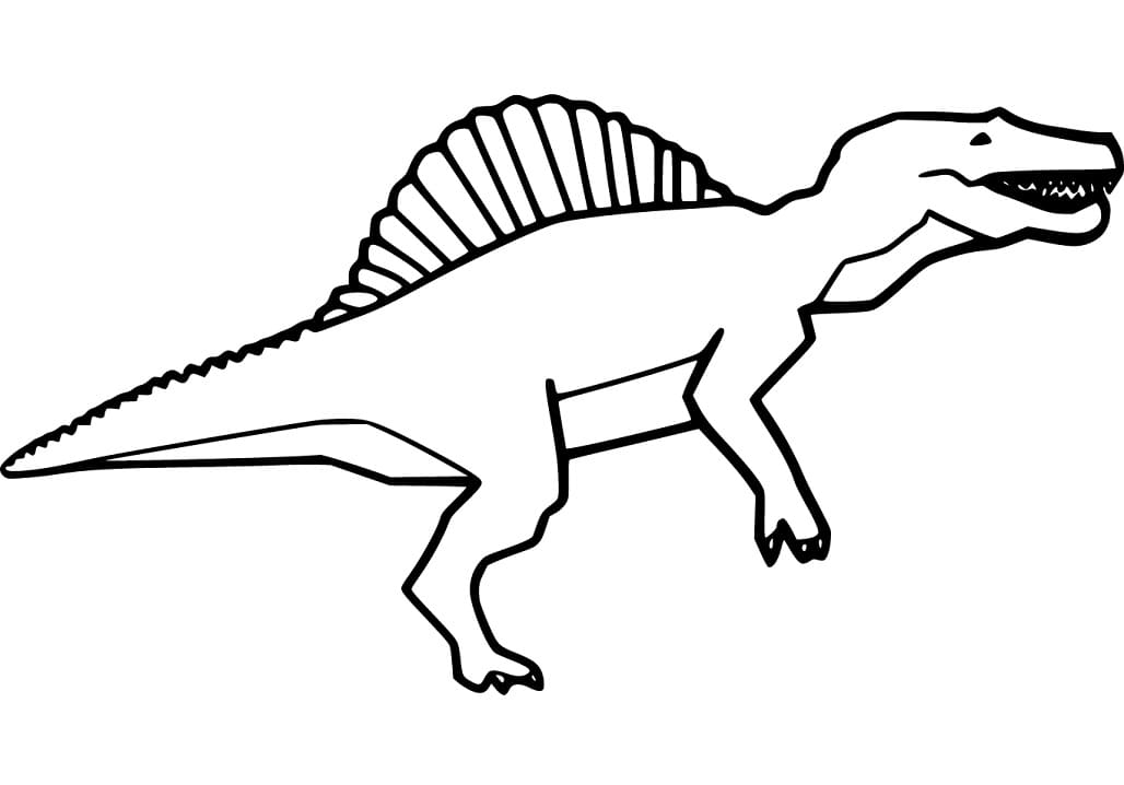 Spinosaurus Tulostettava Värityskuva