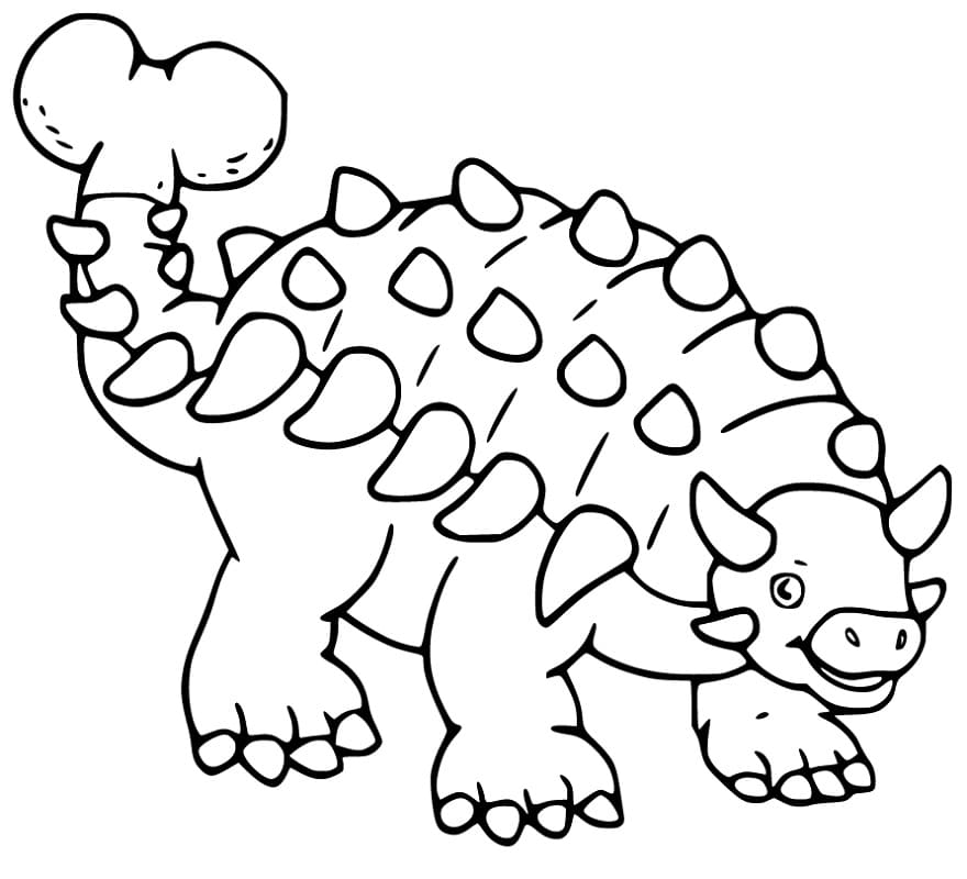 Suloinen Ankylosaurus Värityskuva