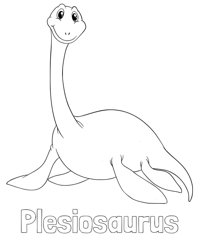 Suloinen plesiosaurus Värityskuva