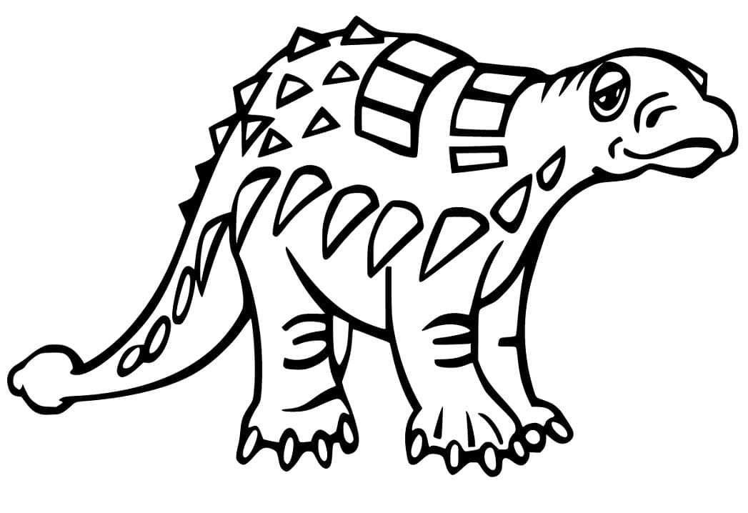 Surullinen Ankylosaurus Värityskuva