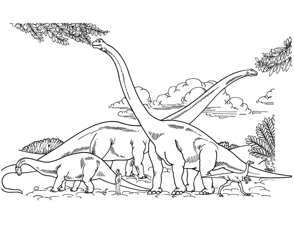 Tulostettava Brachiosaurus Värityskuva