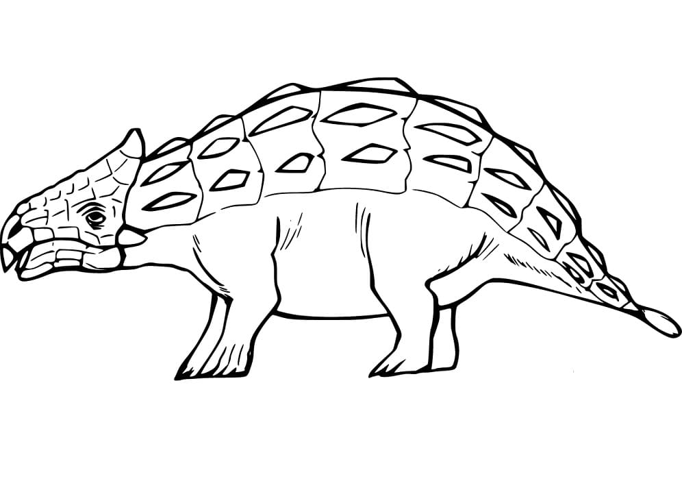 Vanha Ankylosaurus Värityskuva