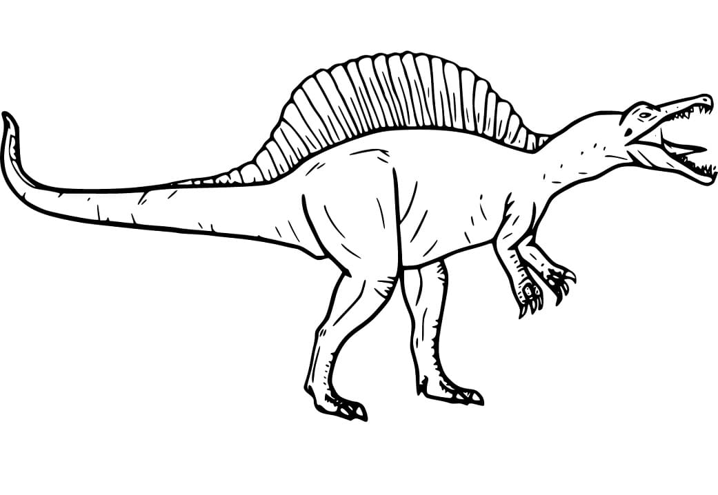 Vihainen Spinosaurus Värityskuva