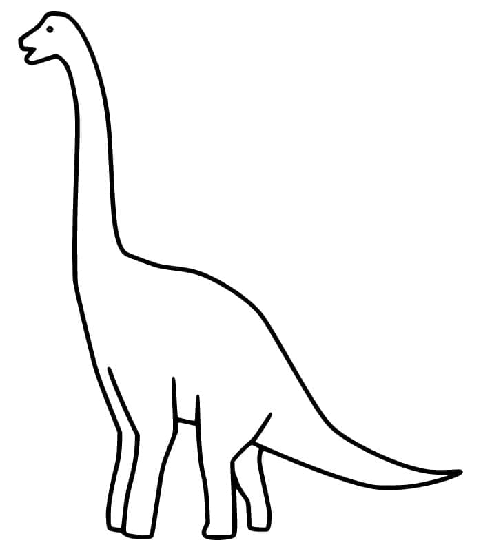 Yksinkertainen Brachiosaurus Värityskuva