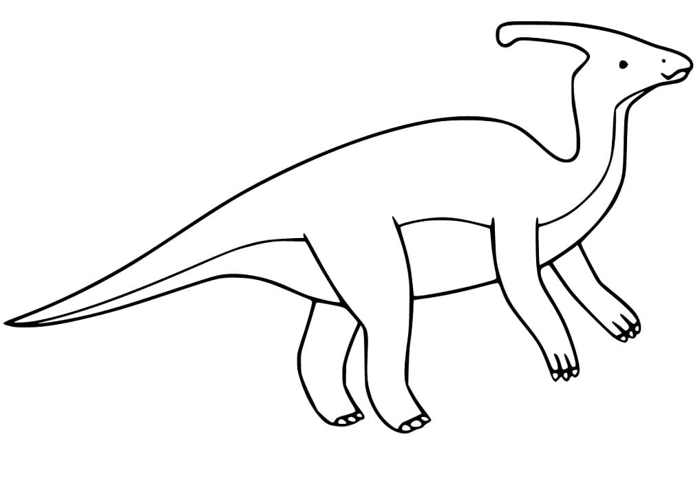 Yksinkertainen Parasaurolophus Värityskuva