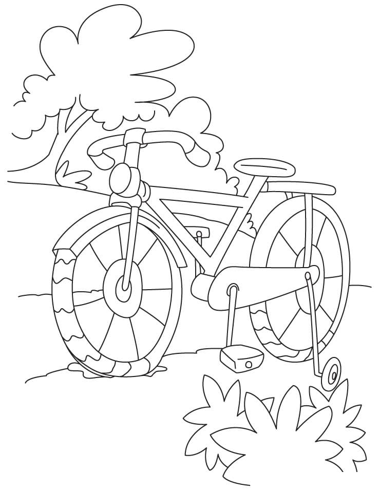 Bicycle for Children coloring page Värityskuva