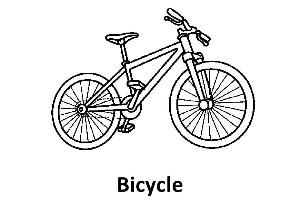 Bicycle for Kid coloring page Värityskuva