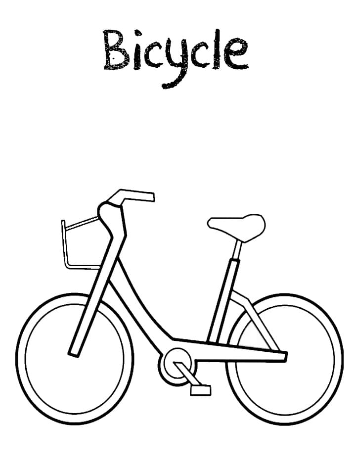 Bicycle to Color coloring page Värityskuva