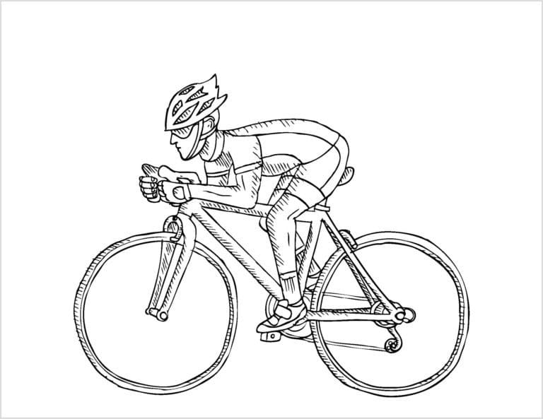 Bike Racing coloring page Värityskuva