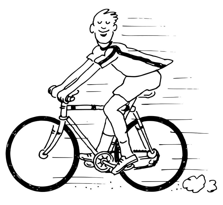 Bike Riding coloring page Värityskuva