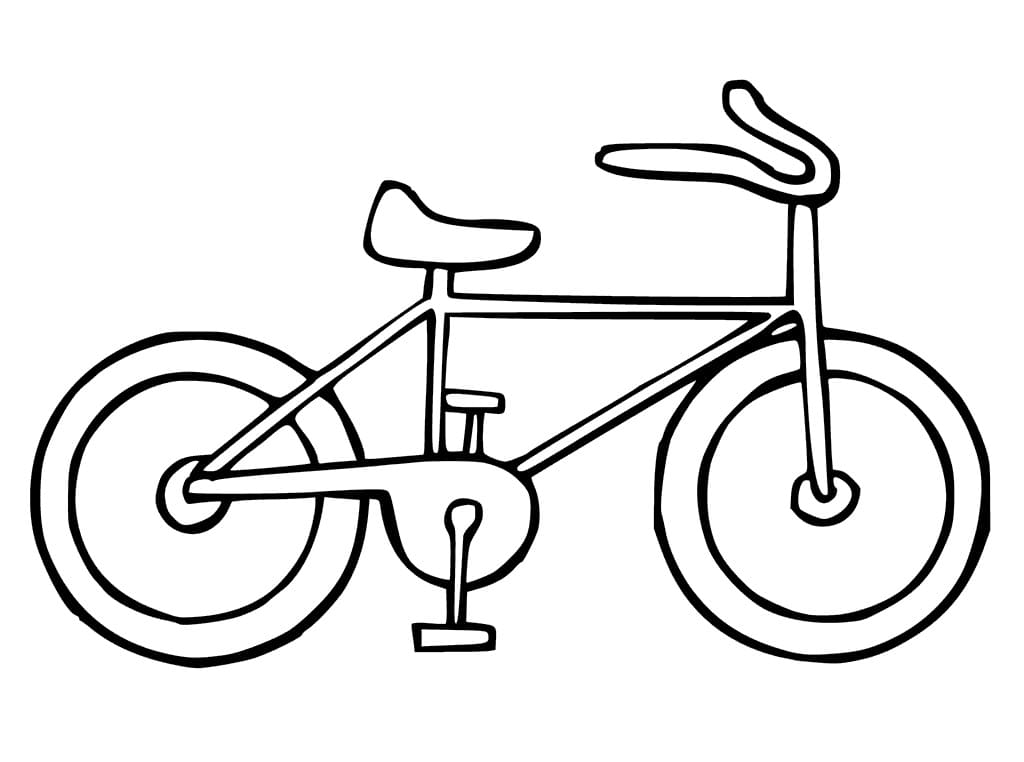 Easy Bicycle coloring page Värityskuva