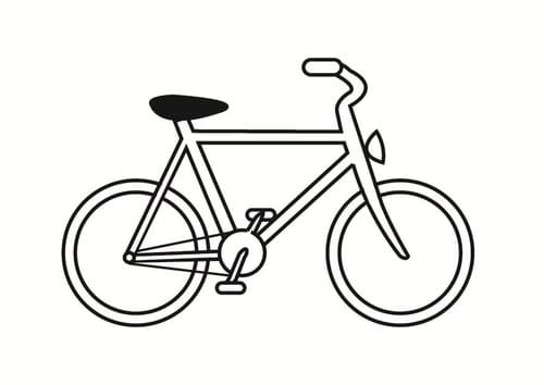 Easy Bike coloring page Värityskuva