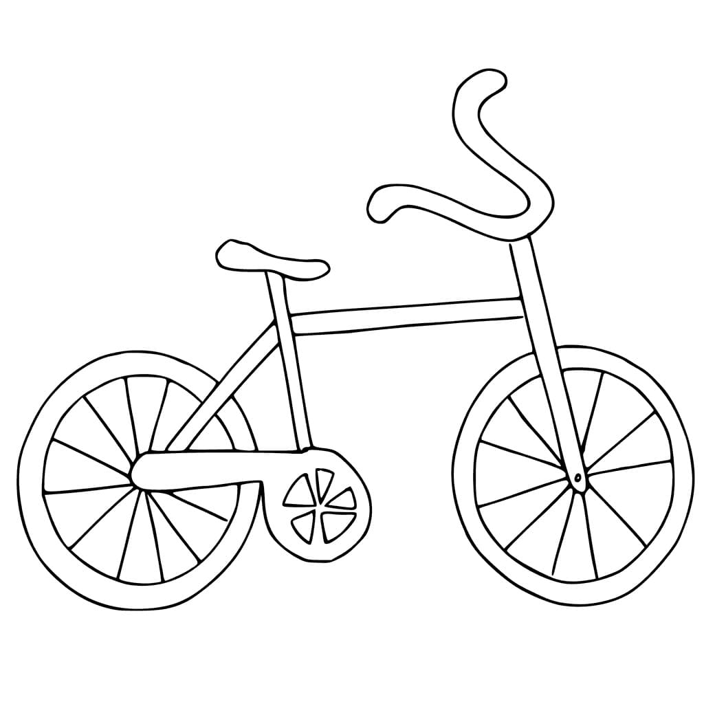 Free Bicycle coloring page Värityskuva