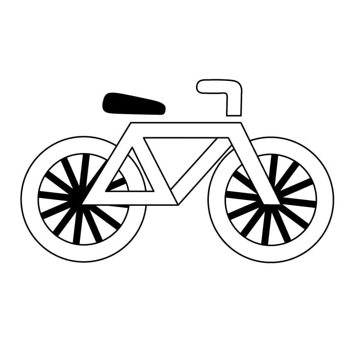 Free Bicycle to Print coloring page Värityskuva
