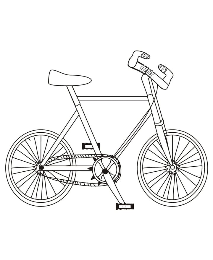 Free Printable Bicycle coloring page Värityskuva