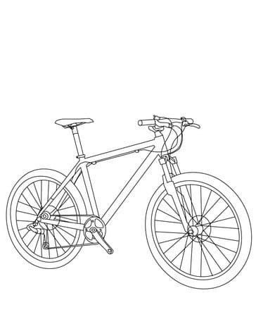Mountain Bike coloring page Värityskuva