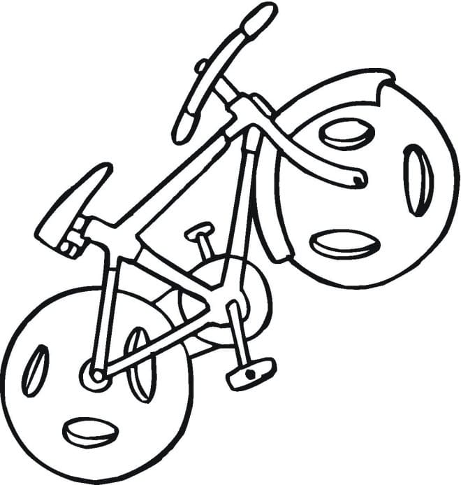 Print Bicycle coloring page Värityskuva