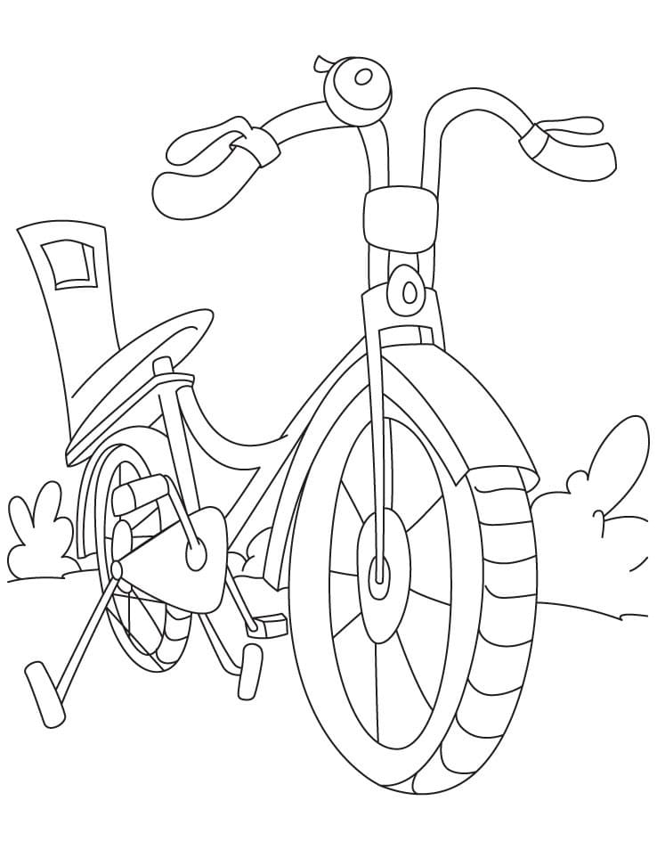 Printable Bicycle for Kids coloring page Värityskuva
