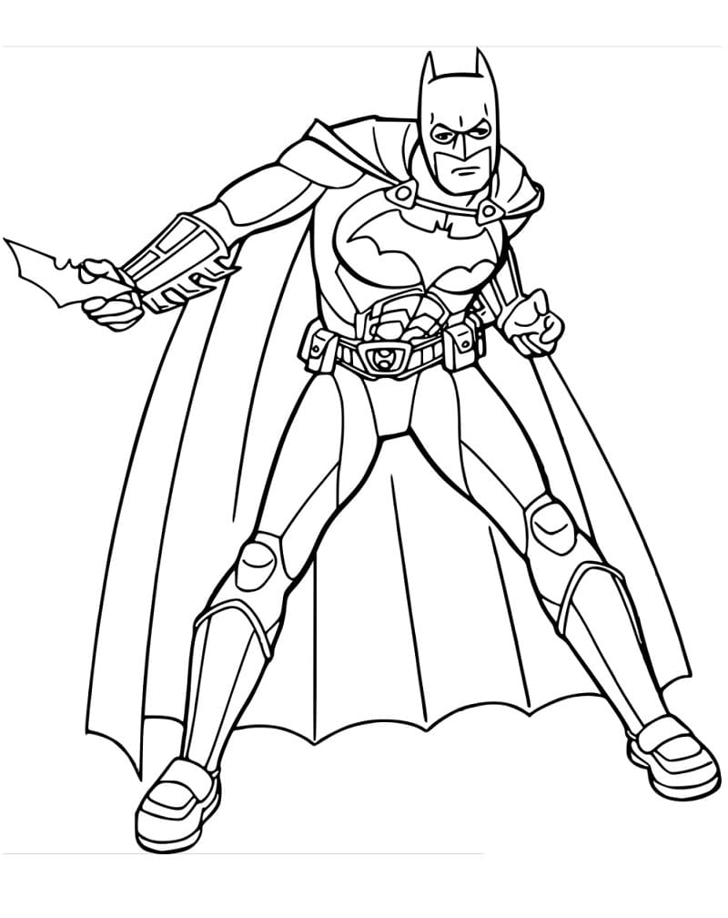 Batman Batarangin kanssa Värityskuva