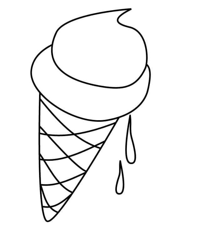 Erittäin yksinkertainen jäätelö Värityskuva