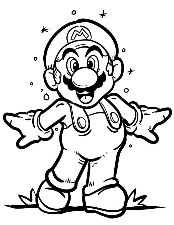 Hyvää Super Marioa Värityskuva
