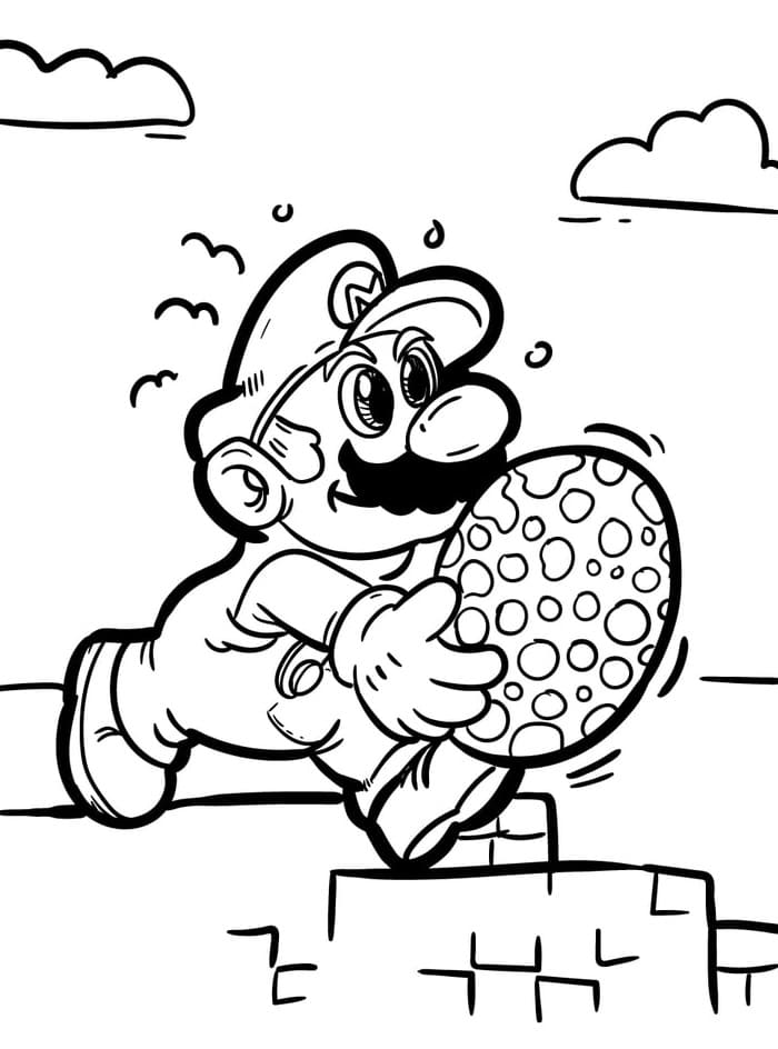 Mario ja muna Värityskuva