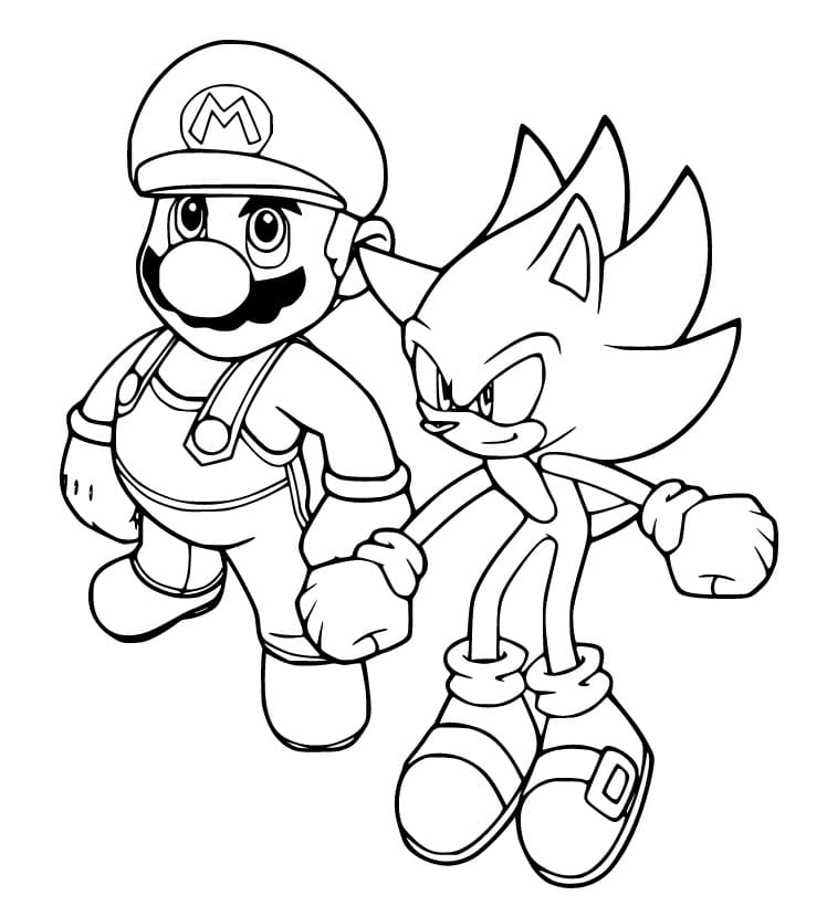 Mario ja Sonic Värityskuva