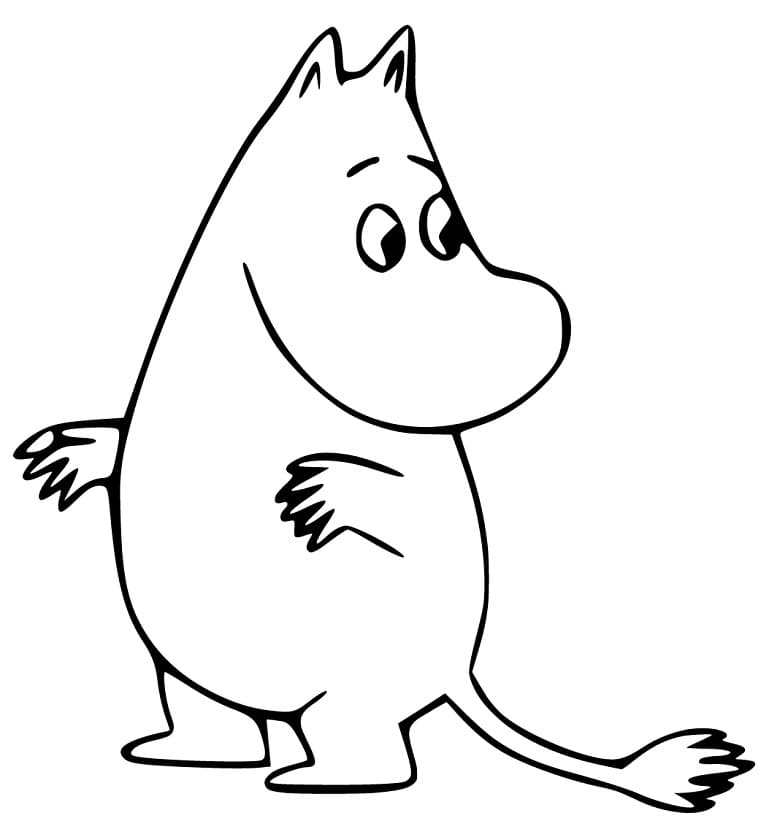 Moomintroll from Moomin Värityskuva