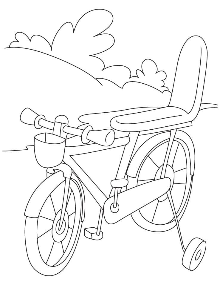 Pieni polkupyörä Värityskuva