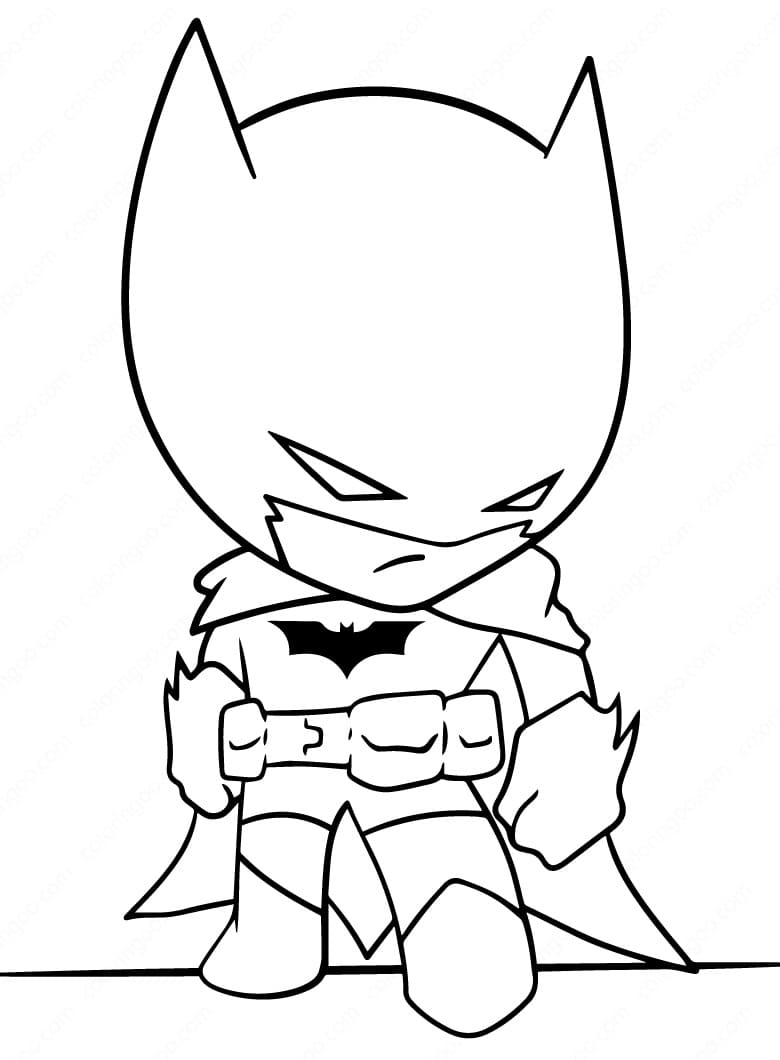 Pikku Batman vihainen Värityskuva