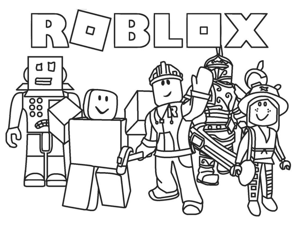 Roblox hahmot Värityskuva
