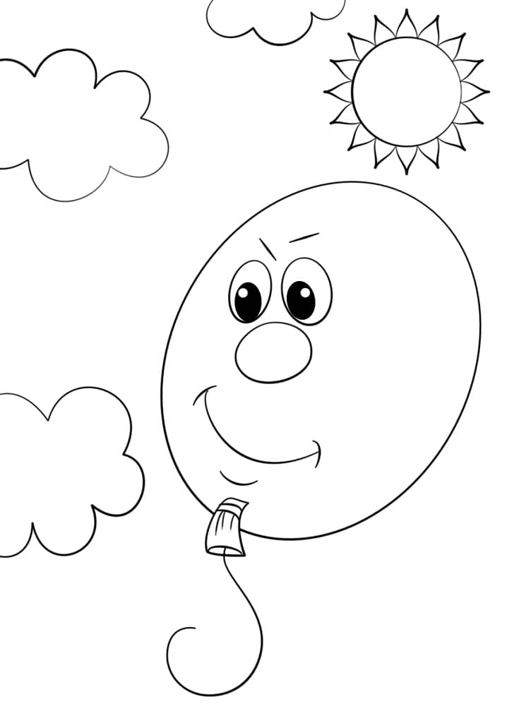 sarjakuva ilmapallo Värityskuva
