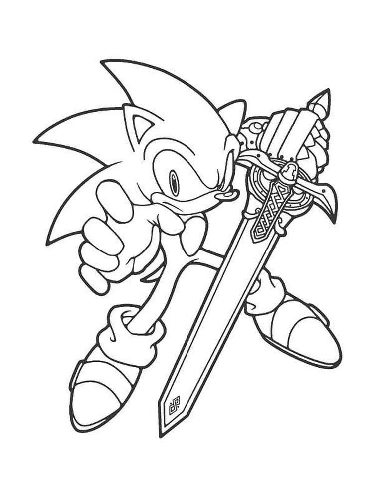 Sonic miekalla Värityskuva