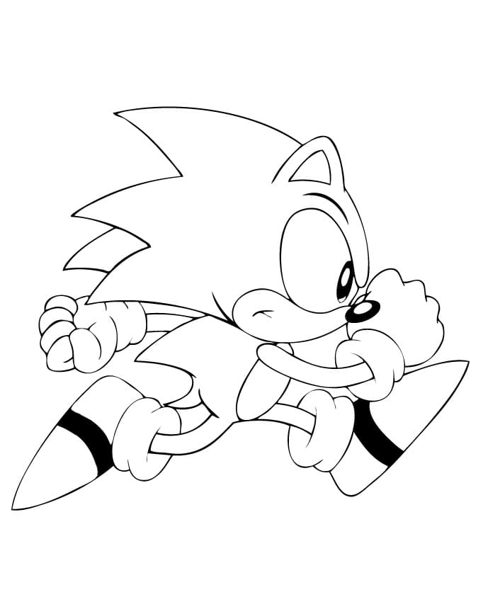 Sonic on käynnissä Värityskuva