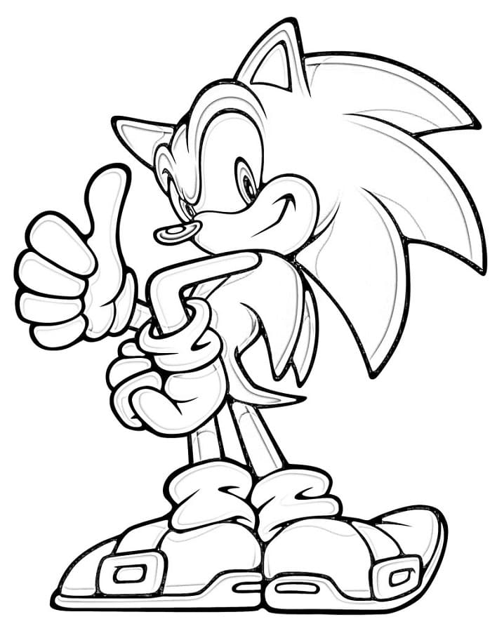 Sonic on siistiä Värityskuva
