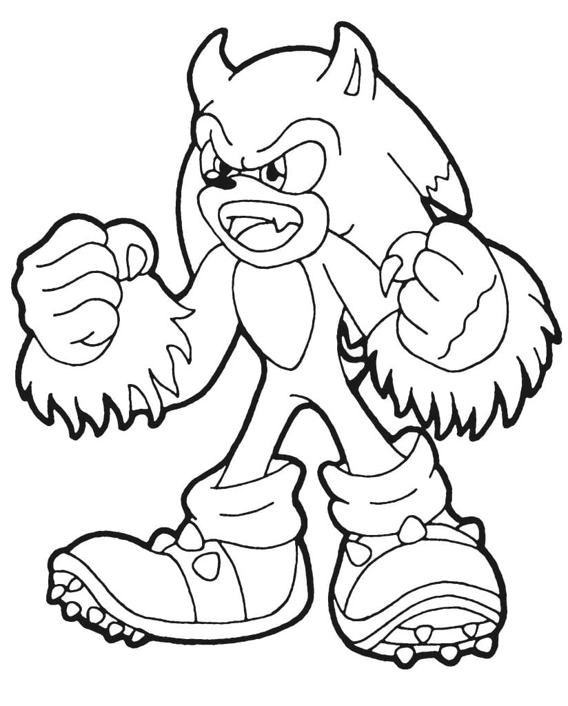 Sonic the Washog -piirustus Värityskuva