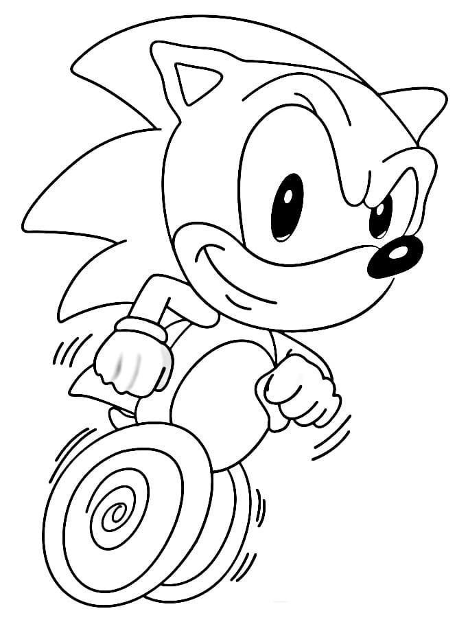 Sonic toimii nopeasti Värityskuva