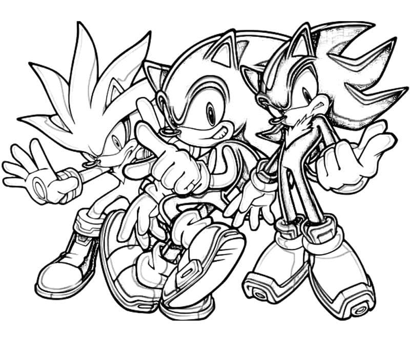 Sonic ystävien kanssa Värityskuva