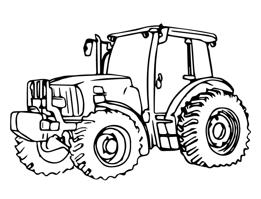 Traktori 19 Värityskuva - Lataa, tulosta tai väritä verkossa ilmaiseksi